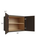 Southport Espresso Shaker 30x24x24 Wall Cabinet