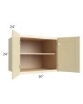 Phoenix Cream Glaze 30x24x24 Wall Cabinet