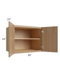 Township Rift Oak 30x24x24 Wall Cabinet