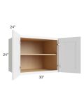Alpine White Shaker 30x24x24 Wall Cabinet 