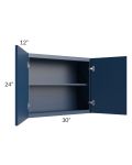 Portland Navy Blue 30x24 Wall Cabinet