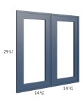 Portland Navy Blue 30x30 Glass Door Only with Glass Included 