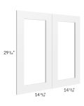 Alpine White Shaker 30x30 Glass Door Only with Glass Included