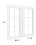 Dakota White 30x30 Mullion Glass Door Only with Glass Included