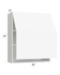 Venetian White Matte 30x36 Lift Up Bi-Fold Door Wall Cabinet