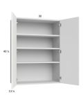 Euro Gloss White 30x40-1/4 Wall Cabinet