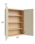 Stratton Khaki Shaker 30x42 Wall Cabinet