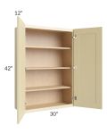 Phoenix Cream Glaze 30x42 Wall Cabinet