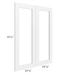 Aspen White Shaker 30x42 Glass Door Only with Glass Included