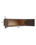 Vienna Kona Brown 33x12x24 Wall Cabinet