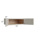 Stratton Light Grey Shaker 33x12x24 Wall Cabinet