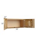 Prairie Shaker 33x15 Wall Cabinet