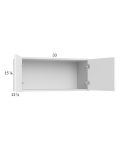 Euro Gloss White 33x15-1/8 Wall Cabinet