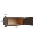 Vienna Kona Brown 33x15x24 Wall Cabinet