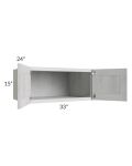 Heather Grey Shaker 33x15x24 Wall Cabinet
