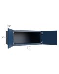 Portland Navy Blue 33x15x24 Wall Cabinet