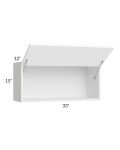Venetian White Gloss 33x15 Lift Up Door Wall Cabinet