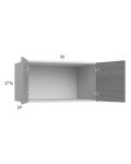 Euro Grey 33x17-5/8x24 Wall Cabinet