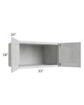 Heather Grey Shaker 33x18x24 Wall Cabinet