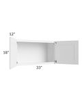 Aspen White Shaker 33x18 Wall Cabinet