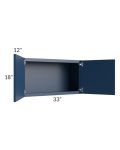 Portland Navy Blue 33x18 Wall Cabinet