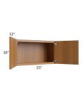 Portland Walnut 33x18 Wall Cabinet