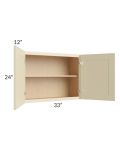 Casselton Ivory 33x24 Wall Cabinet