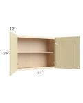 Phoenix Cream Glaze 33x24 Wall Cabinet