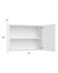 Venetian White Matte 33x24 Wall Cabinet