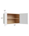Stratton White Shaker 33x24x24 Wall Cabinet