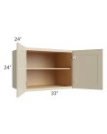 Stratton Khaki Shaker 33x24x24 Wall Cabinet - Out of stock through mid April