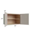 Stratton Light Grey Shaker 33x24x24 Wall Cabinet