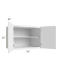 Portland White 33x24x24 Wall Cabinet