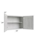 Heather Grey Shaker 33x24 Wall Cabinet