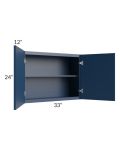 Portland Navy Blue 33x24 Wall Cabinet