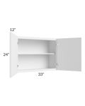 Portland White 33x24 Wall Cabinet