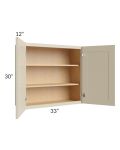 Stratton Khaki Shaker 33x30 Wall Cabinet