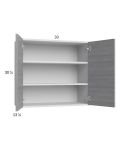 Euro Grey 33x30-1/4 Wall Cabinet