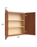 Phoenix Caramel Glaze 33x36 Wall Cabinet