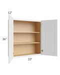 Southport White Shaker 33x36 Wall Cabinet
