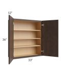 Vienna Kona Brown 33x36 Wall Cabinet