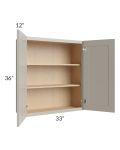 Stratton Light Grey Shaker 33x36 Wall Cabinet