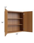 Portland Walnut 33x36 Wall Cabinet