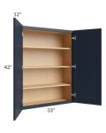 Southport Blue Shaker 33x42 Wall Cabinet