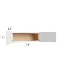 Vail White Shaker 36x12 Wall Cabinet