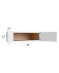 Brighton White Shaker 36x12x24 Wall Cabinet