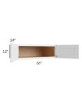 Vail White Shaker 36x12x24 Wall Cabinet