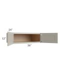 Stratton Light Grey Shaker 36x12x24 Wall Cabinet