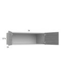 Euro Grey 36x12-5/8x24 Wall Cabinet