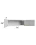 Heather Grey Shaker 36x12 Wall Cabinet